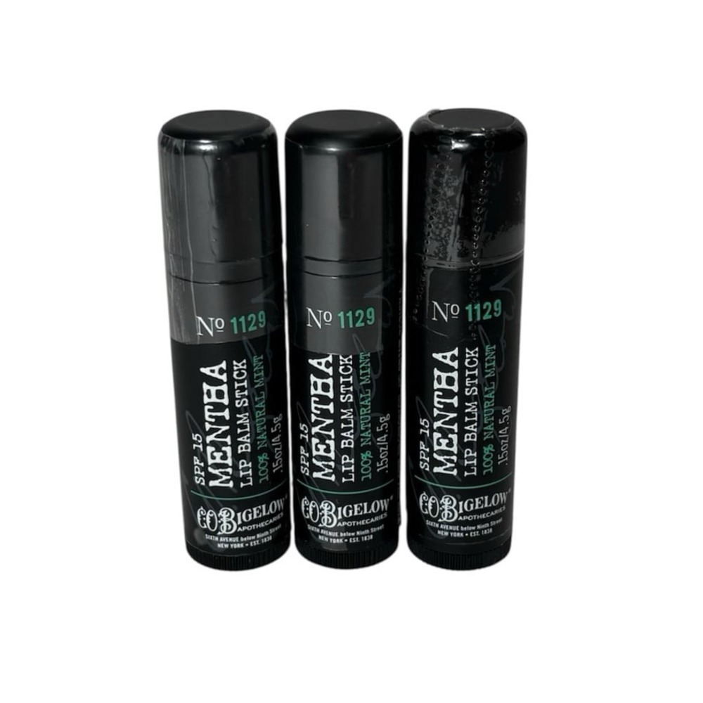 Bath & Body Works C.O. Bigelow Mentha Lip Balm Stick No. 1129 0.15 Oz x3 Sealed